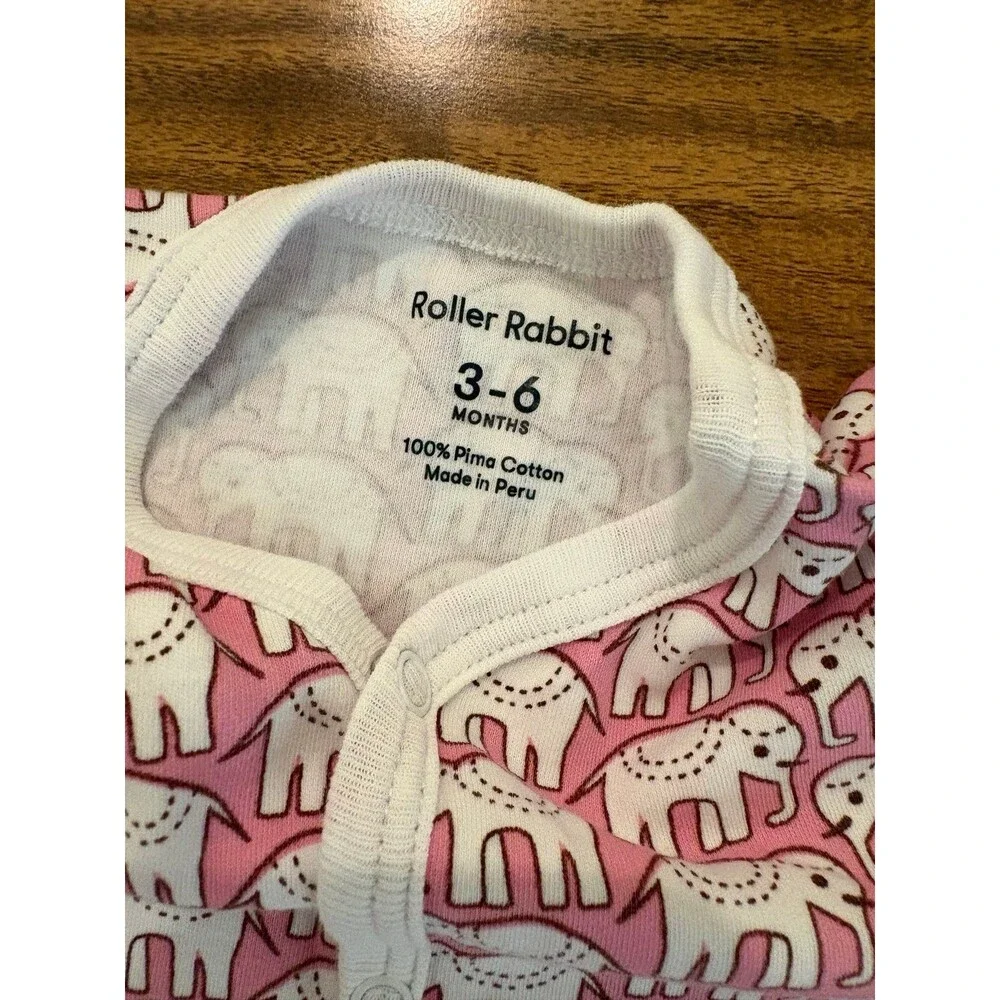 Roller Rabbit Hathi Pink Elephant Blanker & Sleeper Set, 0-3 months, NWOT
